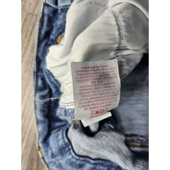 (3/$35) No Boundaries Jeans Womens 5 Blue Distressed Ripped Skinny Stretch Denim - Picture 6 of 11